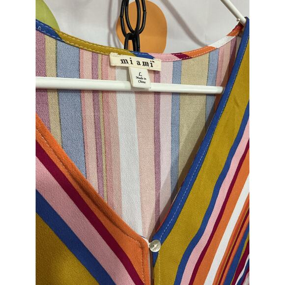 NEW Miami Striped Blouse Size Large - Picture 6 of 9